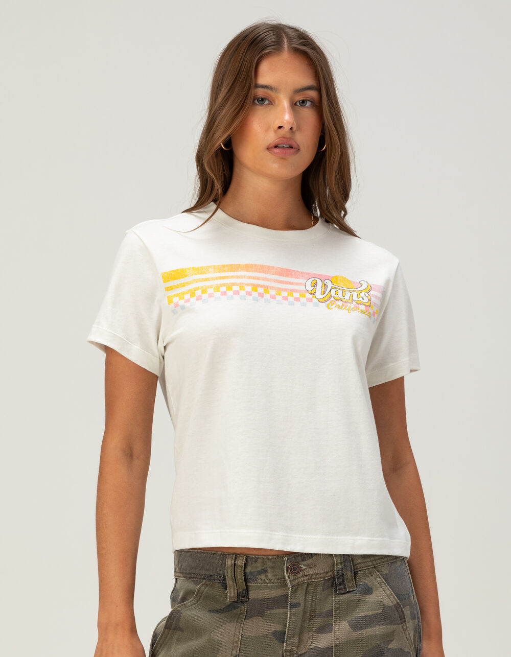 VANS Cali Stripe Womens Baby Tee