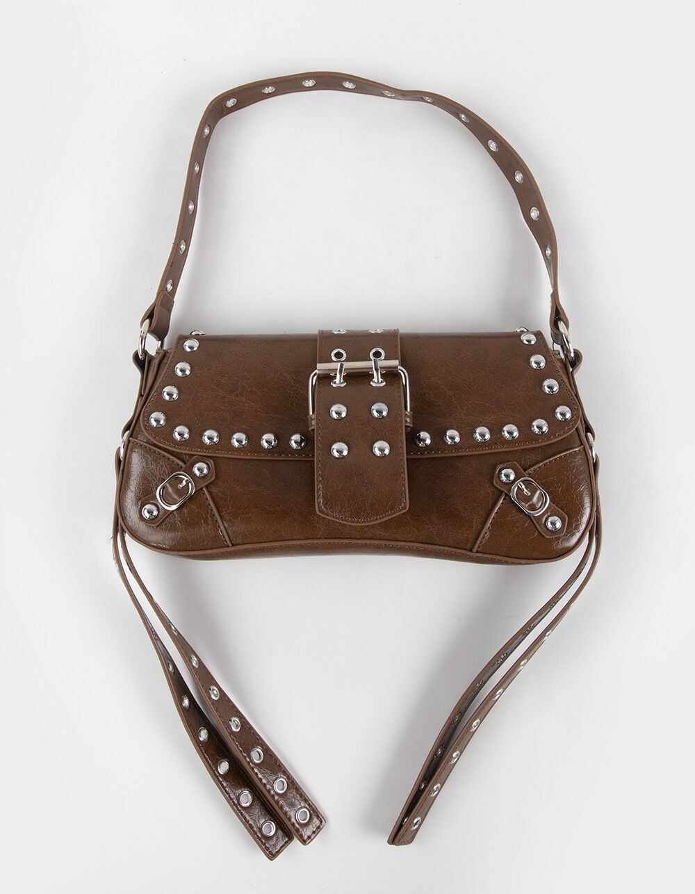 Studded Buckle Shoulder Bag