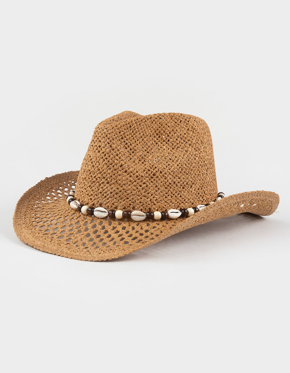Puka Shell Beaded Womens Cowboy Hat