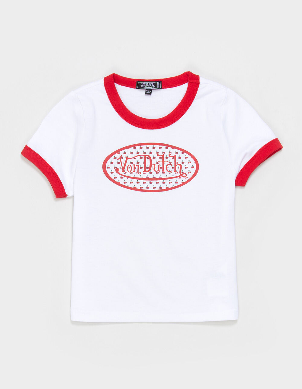 VON DUTCH Cherry Girls Ringer Tee