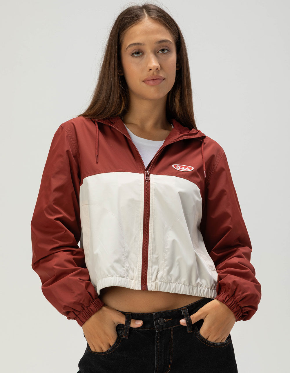 BRIXTON Parsons Womens Lightweight Hooded Windbreaker Jacket