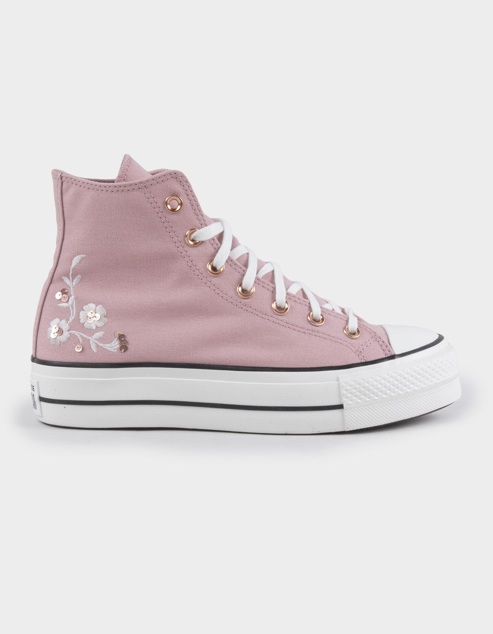 CONVERSE Chuck Taylor All Star Lift Sequin Floral Womens High Top Platform Shoes