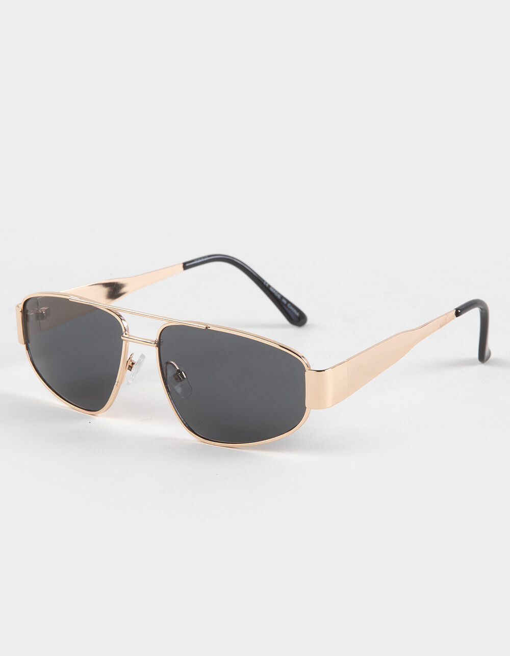 RSQ Asymmetric Metal Aviator Sunglasses