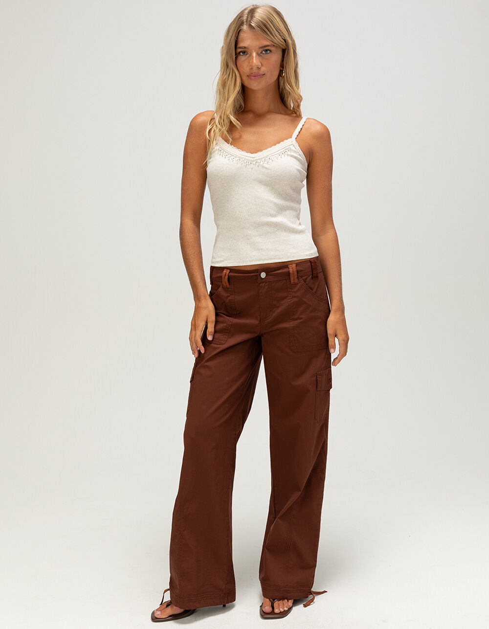 RSQ Womens Low Rise Poplin Utility Pants