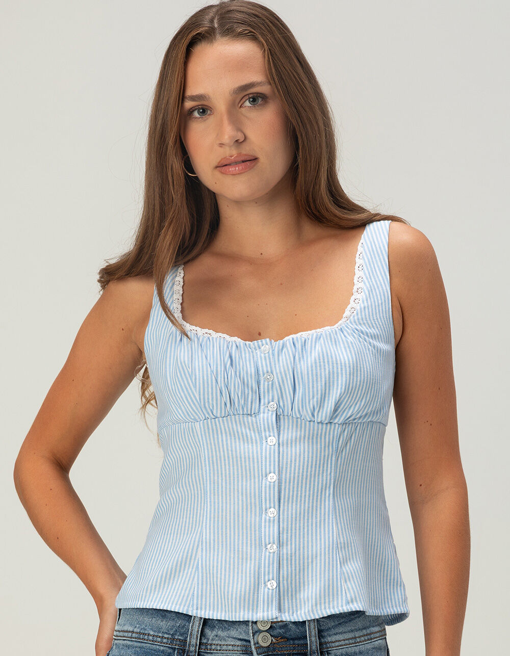 RSQ Womens Button Front Cami