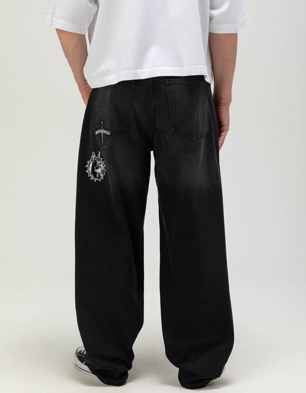 RSQ Mens Patches Baggy Jeans