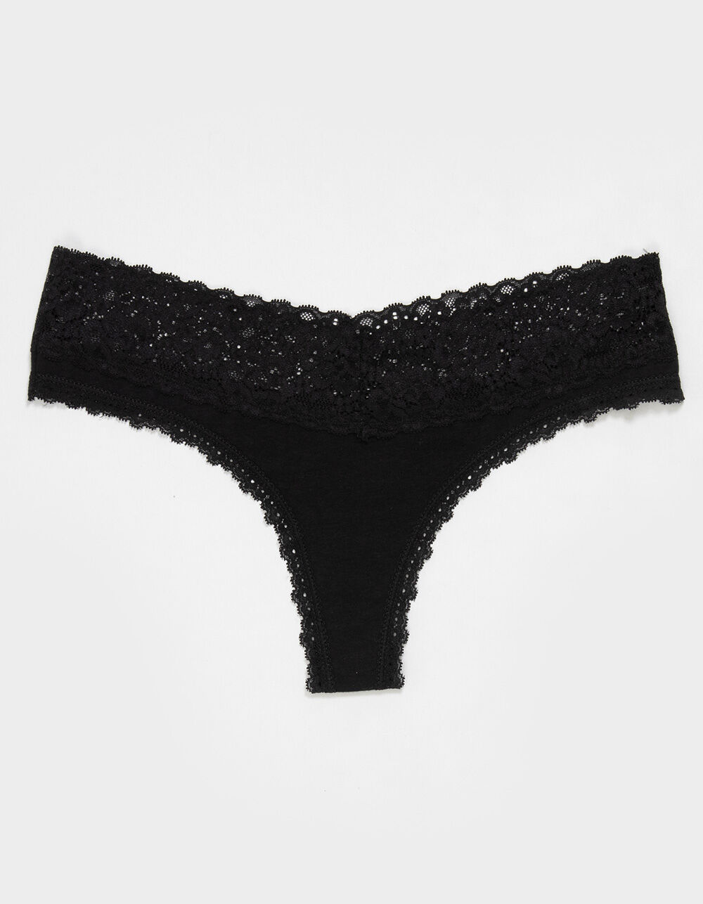 FULL TILT Stretch Cotton Lace Trim Thong