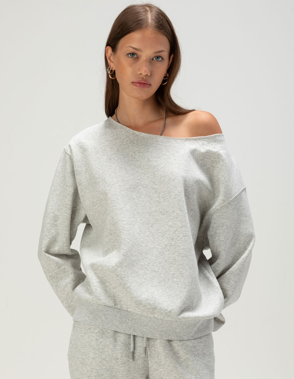 ROXY Wave Break Womens Off The Shoulder Sweatshirt