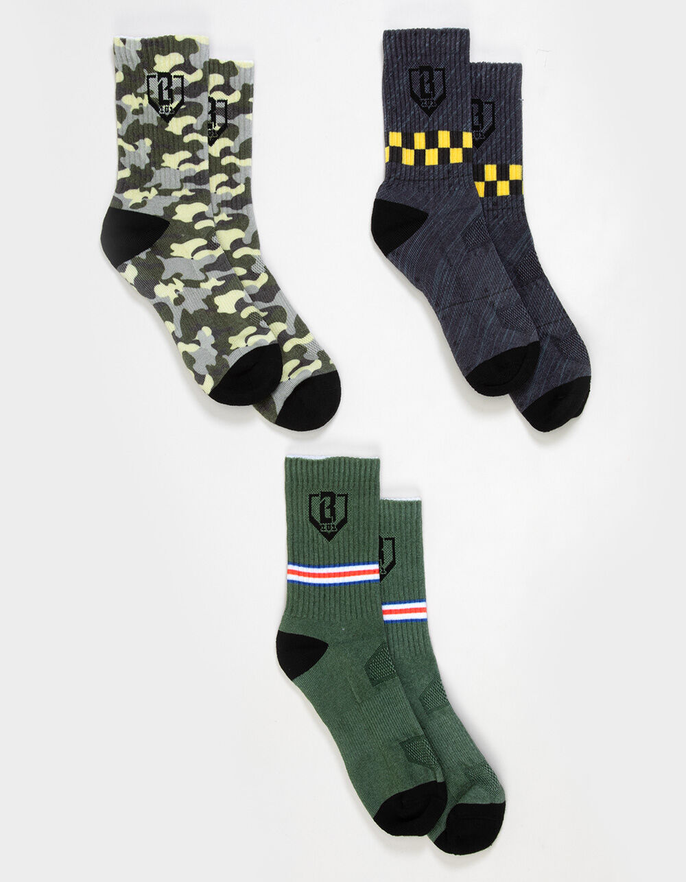 BASEBALL LIFESTYLE 101 Warhawk 3 Pack Boys Crew Socks
