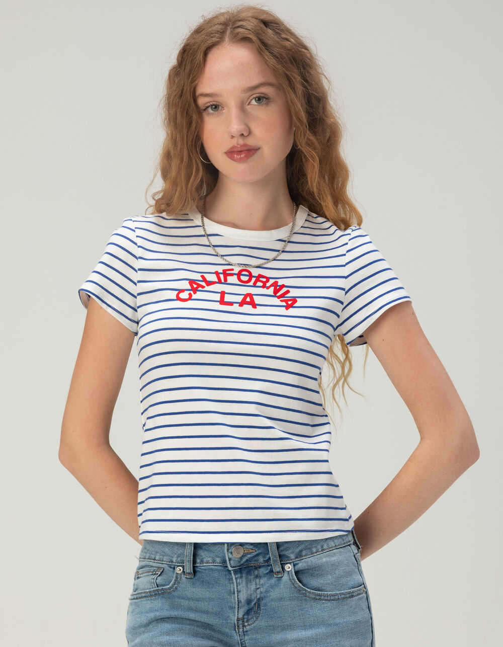 RSQ Womens CA Stripe Tee
