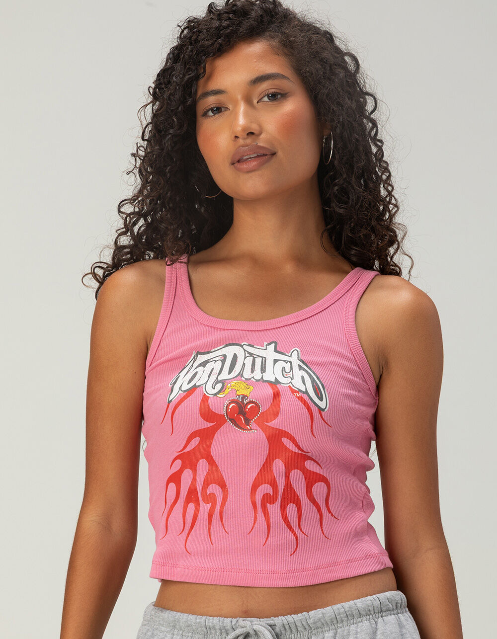 VON DUTCH Flame Heart Womens Tank Top