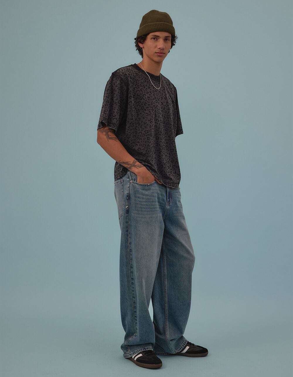 RSQ Studs Mens Extra Baggy Jeans