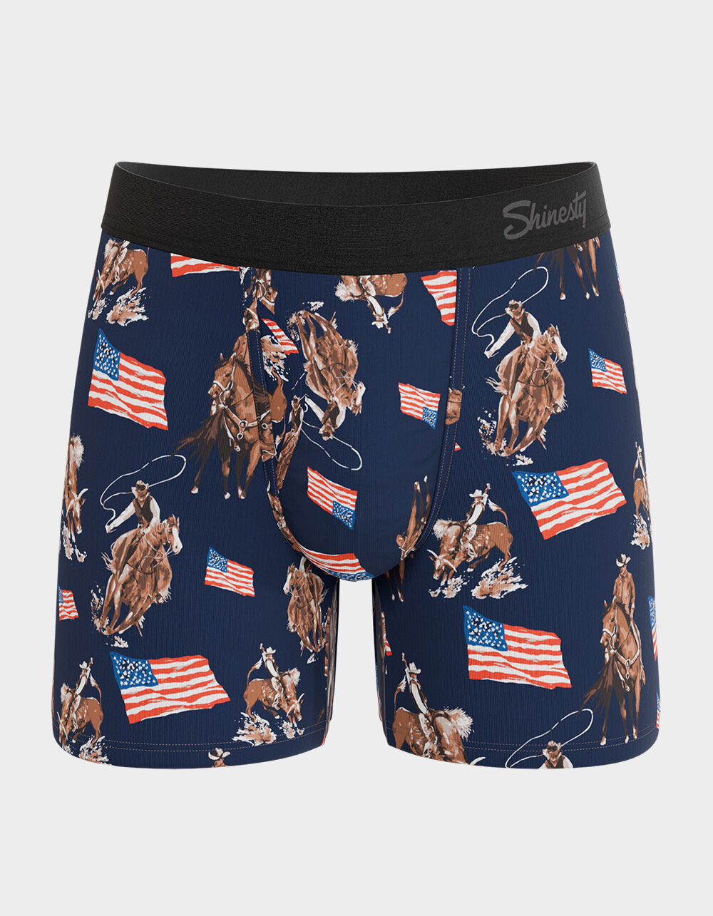 SHINESTY Bootstraps & Chaps Mens Mid Boxer Briefs