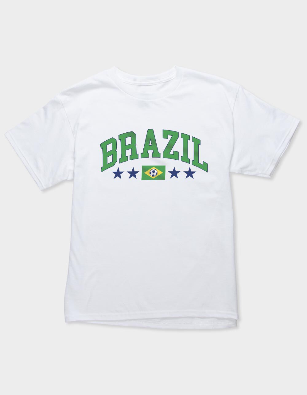 BRAZIL Flag Soccer Girls Tee