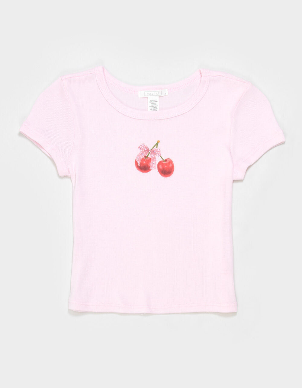 FULL TILT Girls Bow Cherry Tee