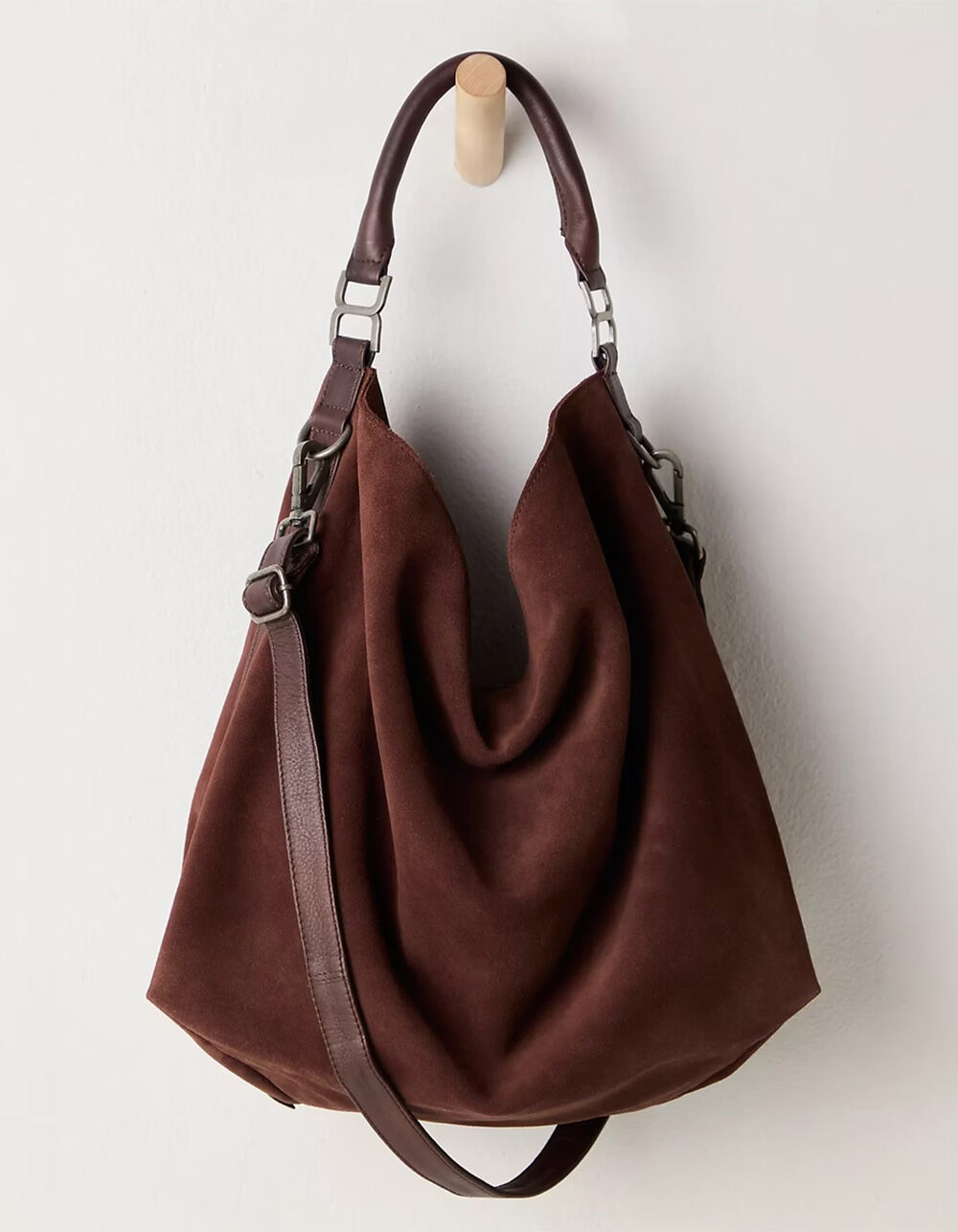 FREE PEOPLE Suzie Suede Slouchy Tote Bag