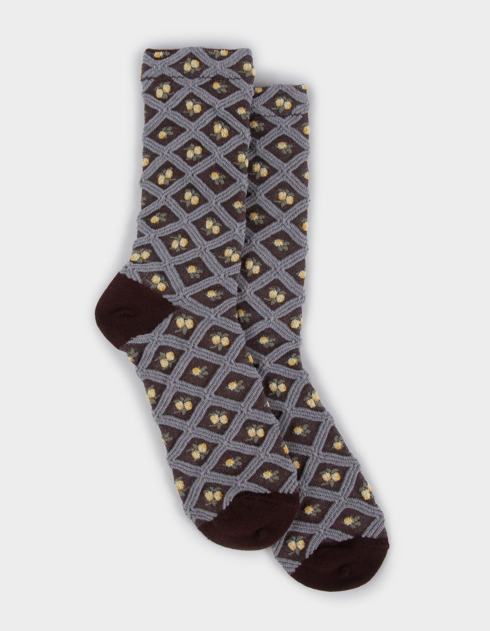 FREE PEOPLE Floral Jacquard Womens Trouser Socks