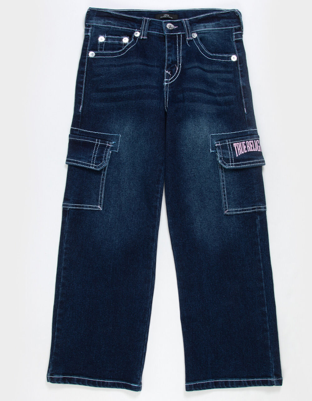 TRUE RELIGION Star Stitch Girls Cargo Jeans