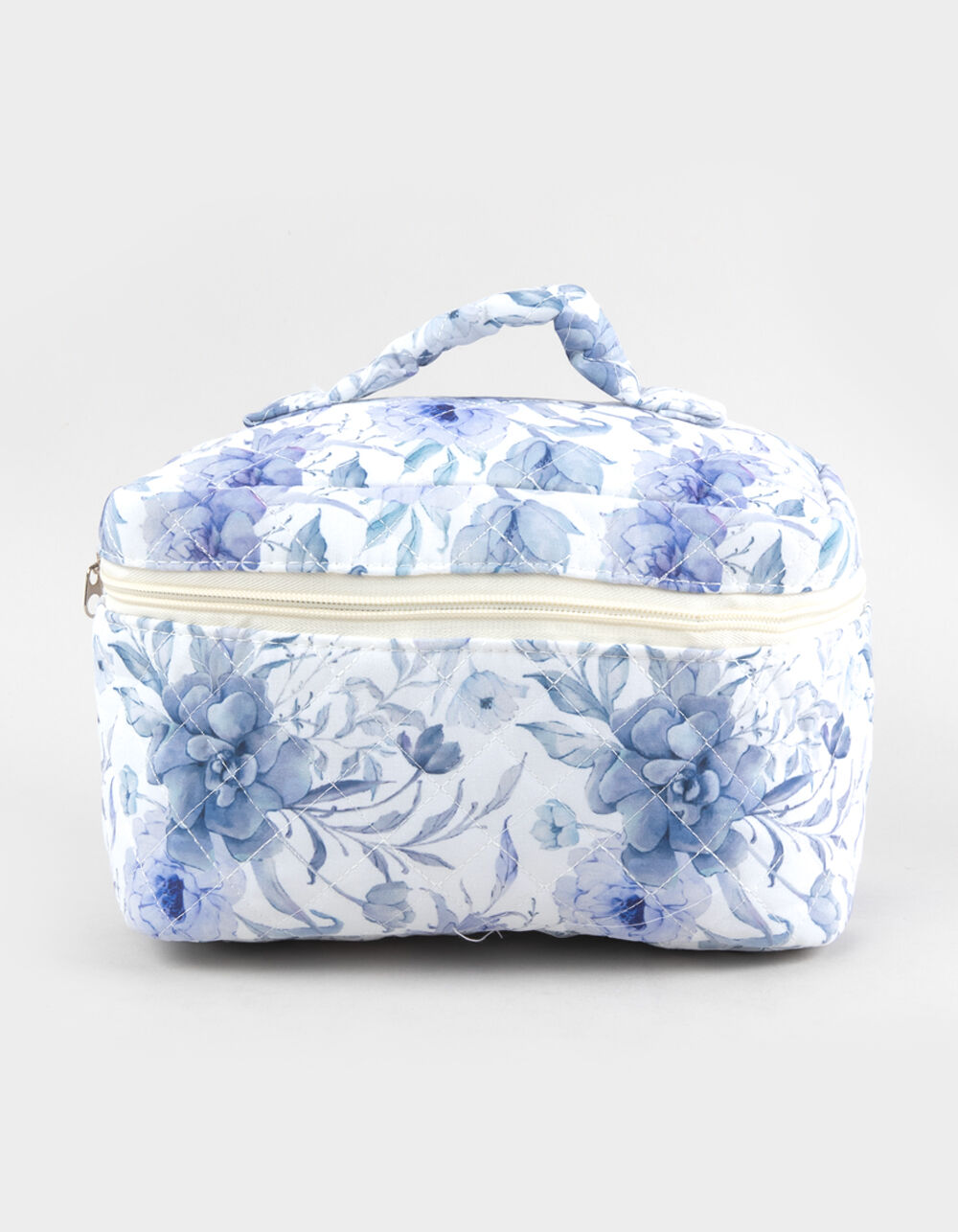 TILLYS Quilted Floral Cosmetic Bag