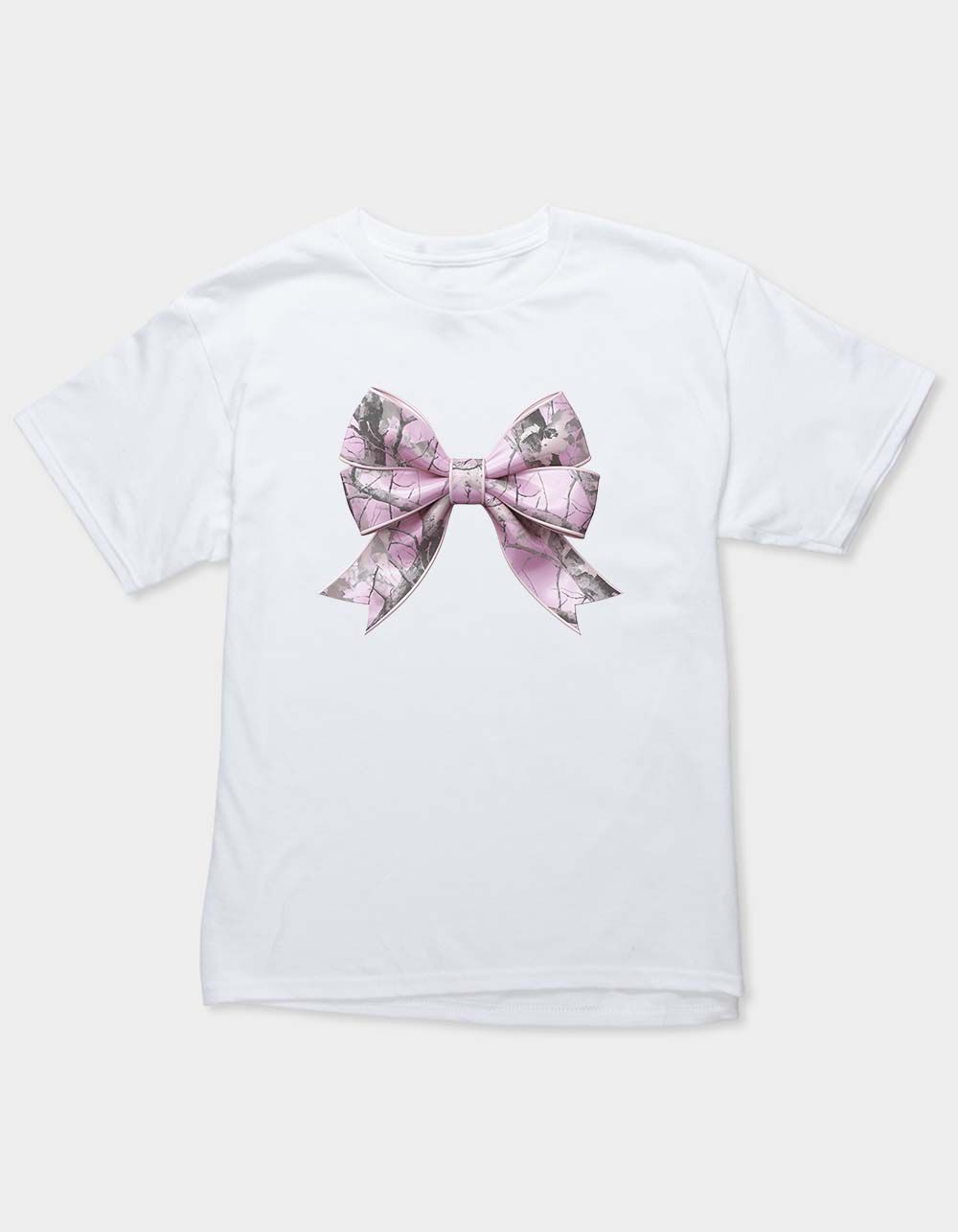 BOW Pink Camo Girls Tee