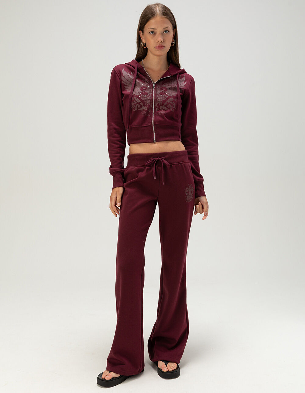 FULL TILT Wing Graphic Womens Bootcut Sweatpants