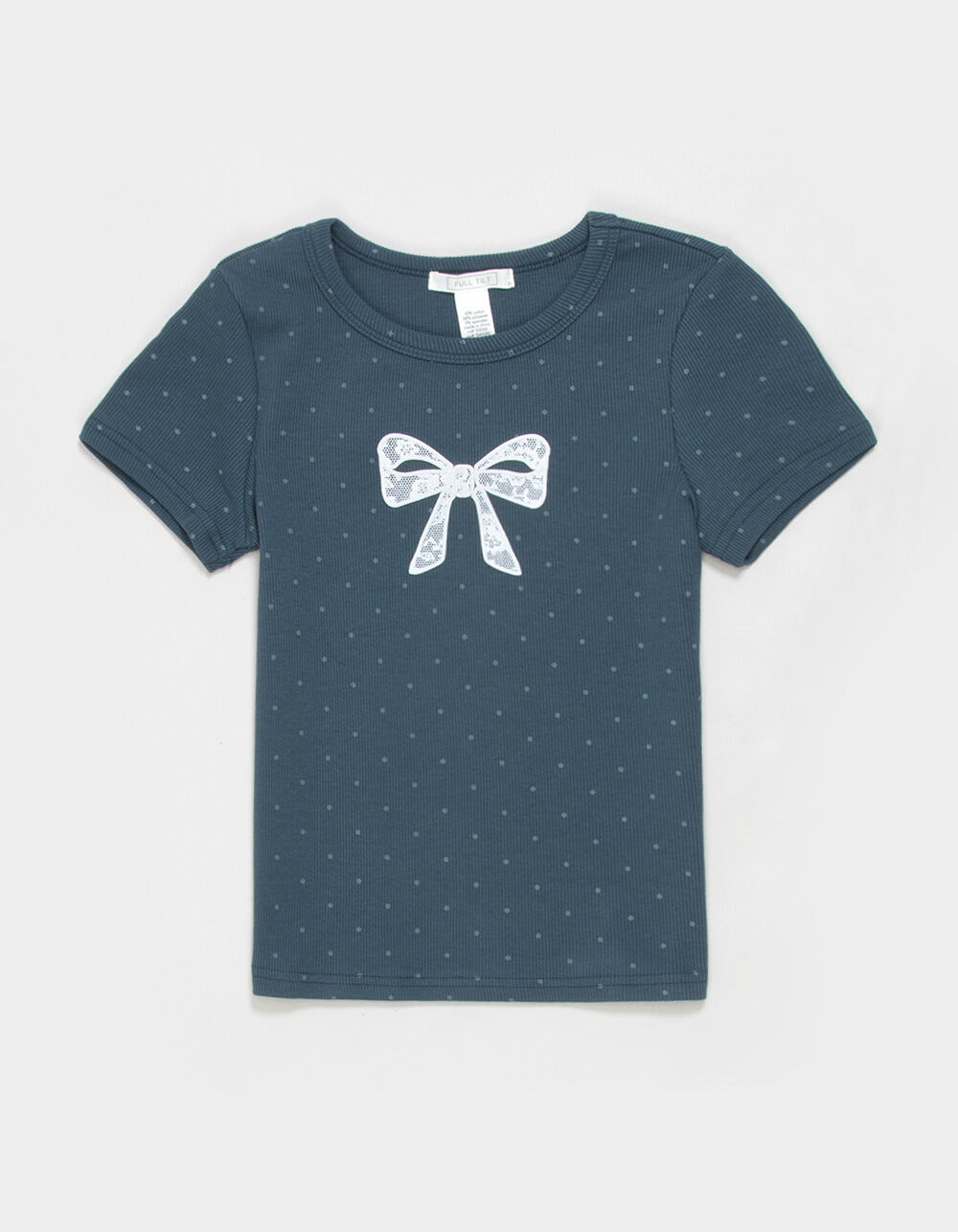 FULL TILT Puff Bow Dot Girls Tee