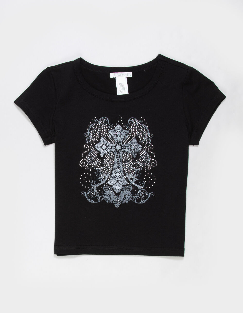 FULL TILT Rhinestone Cross Girls Tee