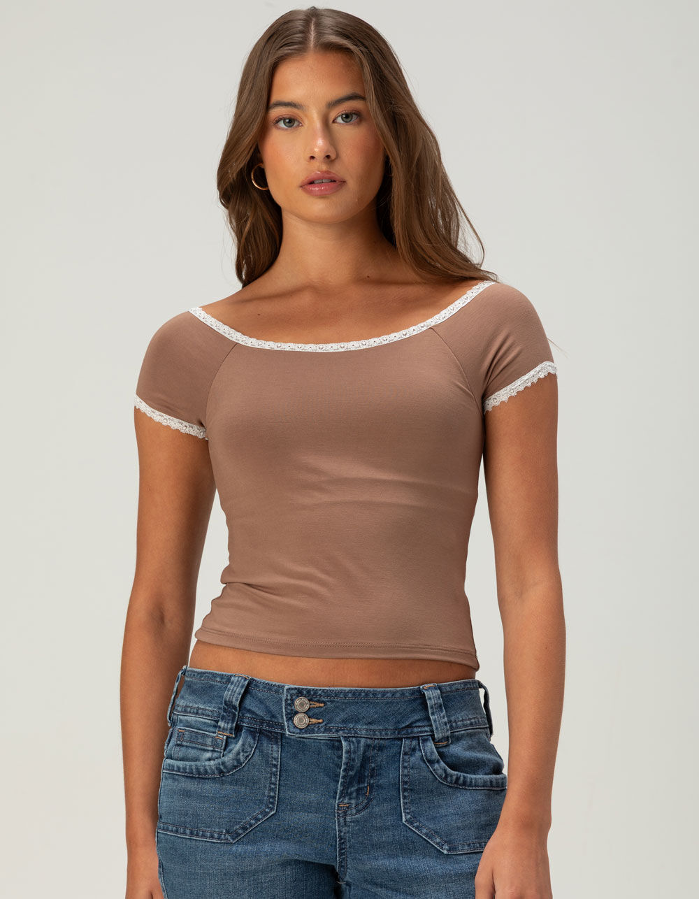 NECTAR CLOTHING Off The Shoulder Womens Top