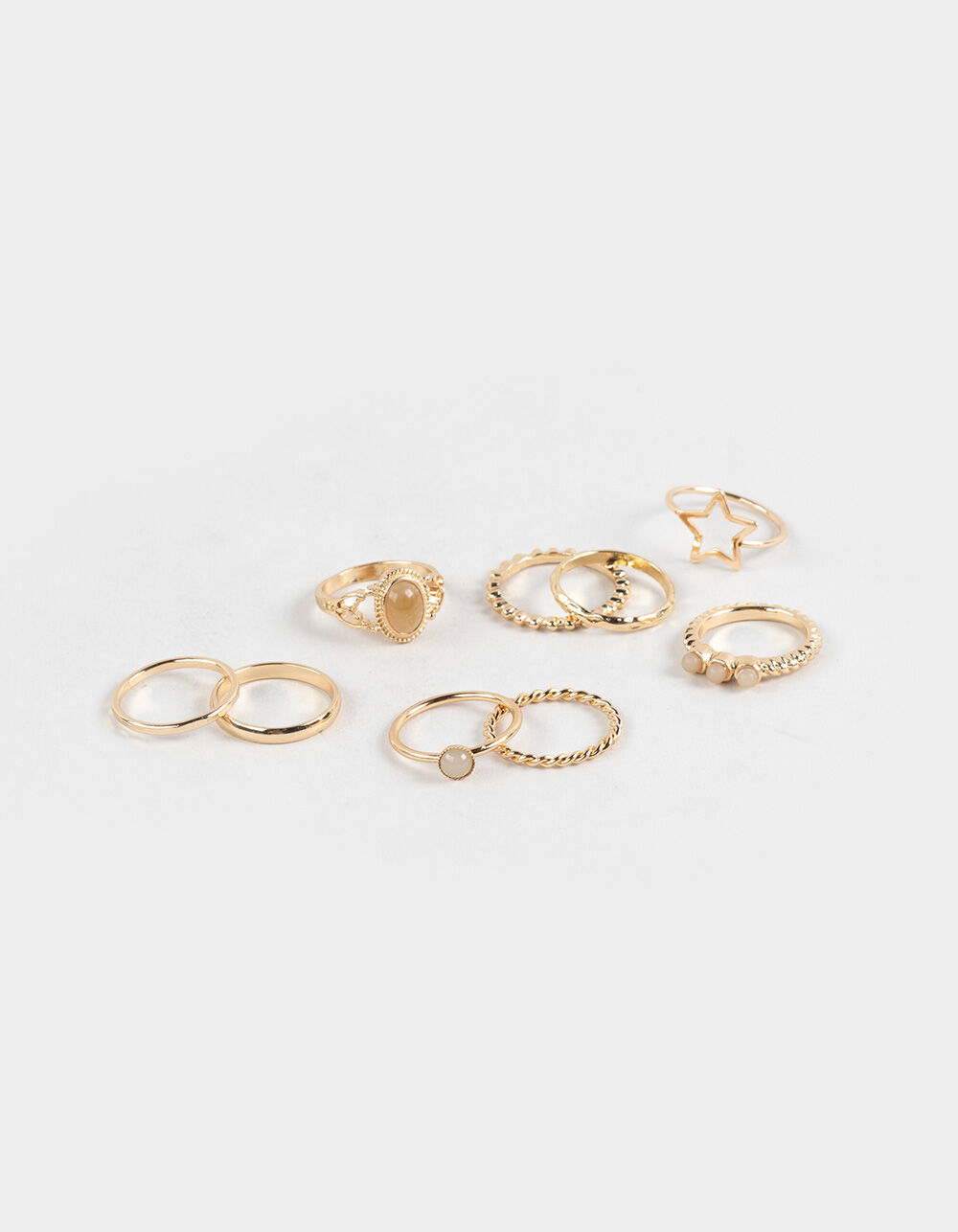 FULL TILT 10 Pack Star/Stone Rings