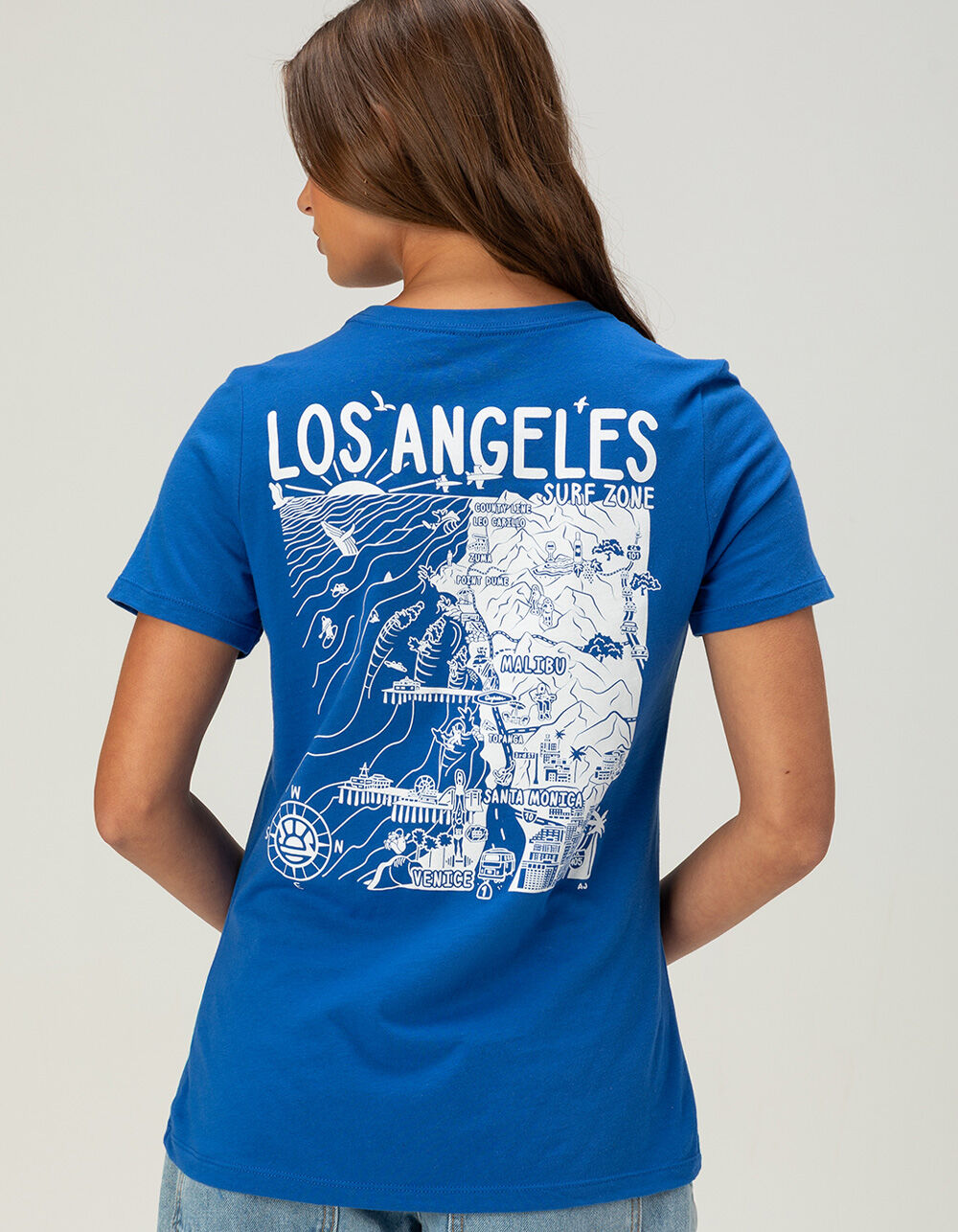 DISTANT LOCAL LA Womens Boyfriend Tee