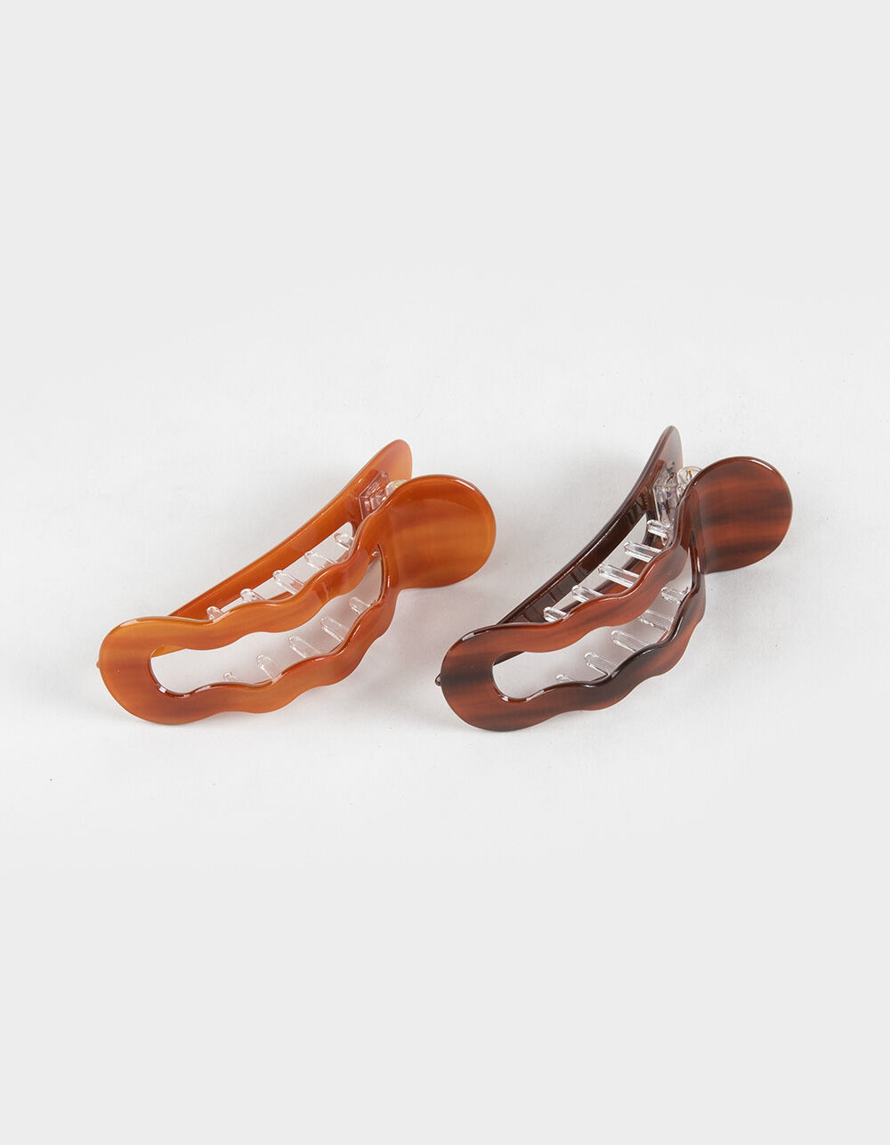 FULL TILT 2 Pack Wavy Tortoiseshell Hair Clips