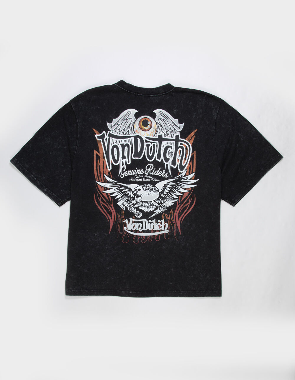 VON DUTCH Wings Rhinestone Mens Boxy Tee