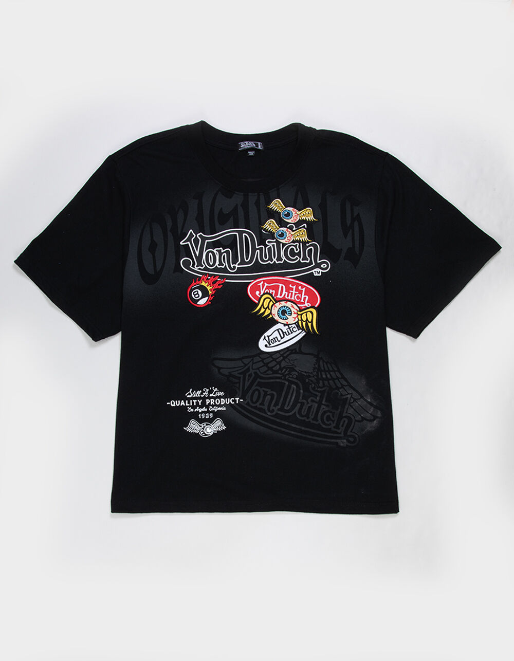 VON DUTCH Patches Mens Boxy Tee