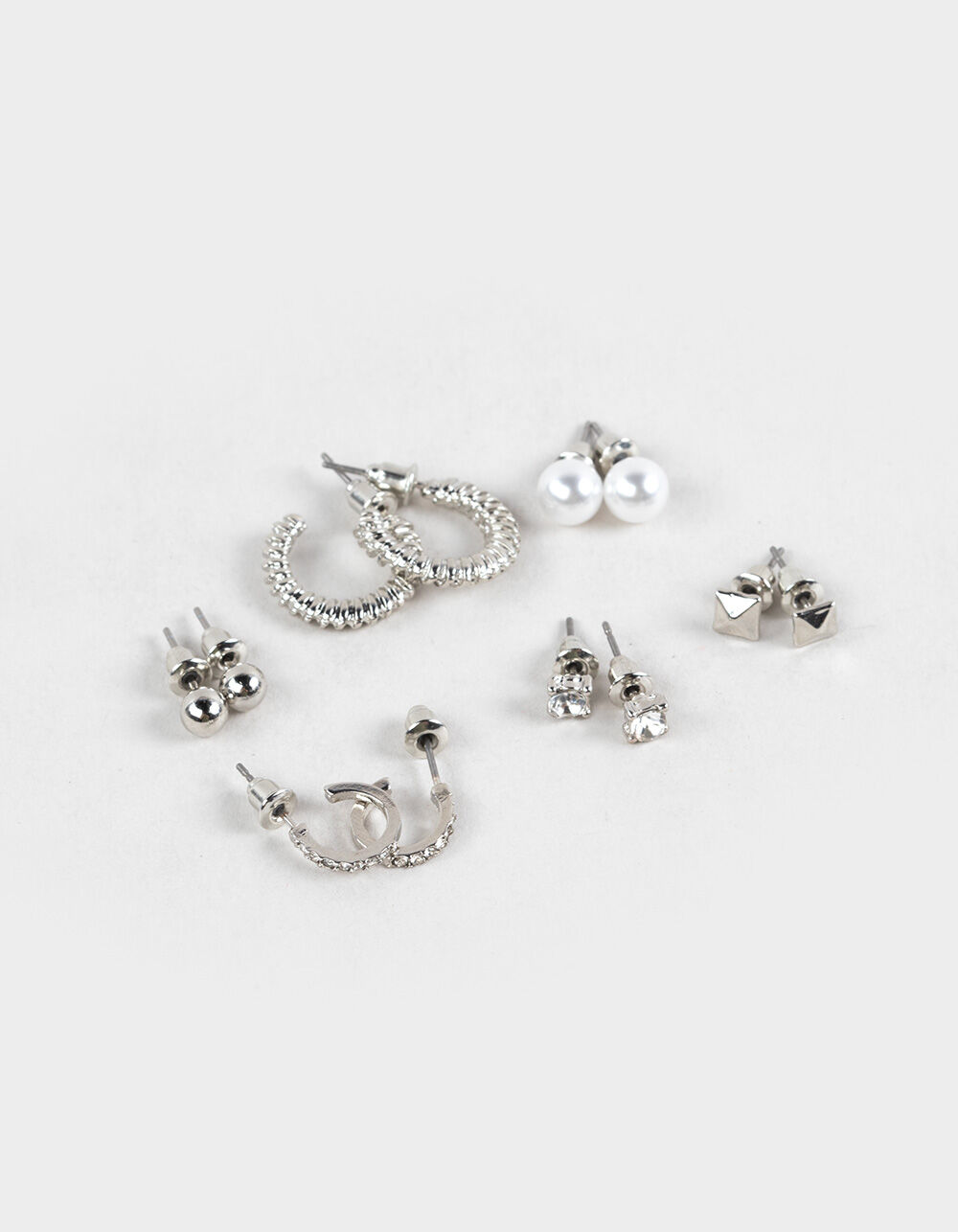 FULL TILT 6 Pack Mixed Stud And Hoop Earrings