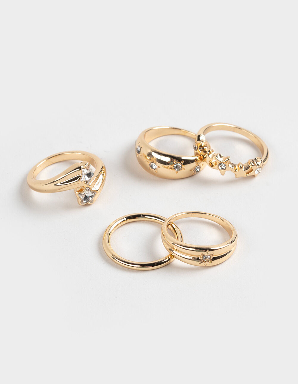 FULL TILT 5 Pack Star/Rhinestone Rings
