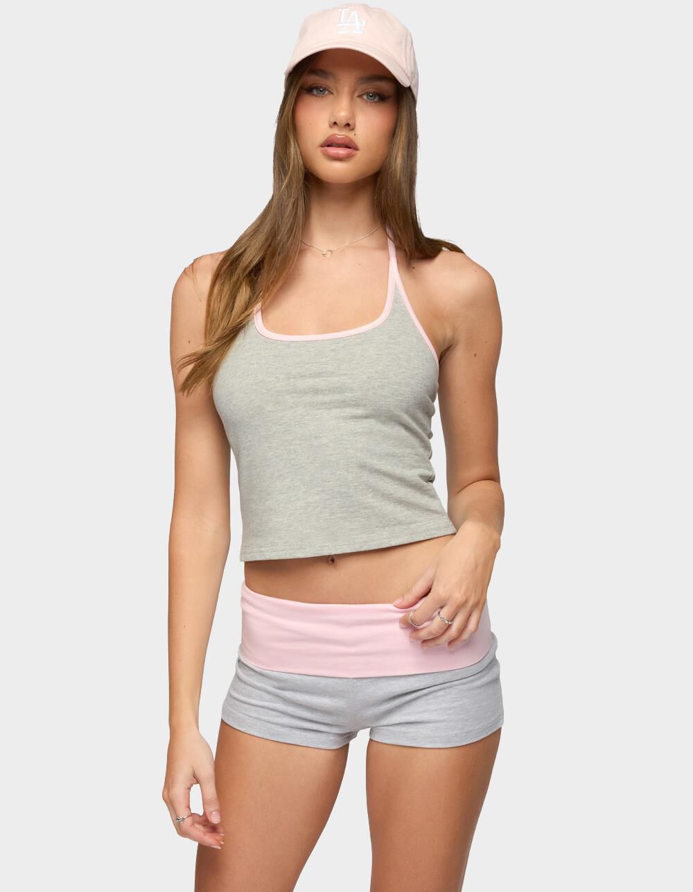 EDIKTED Yurie Contrast Halter Top