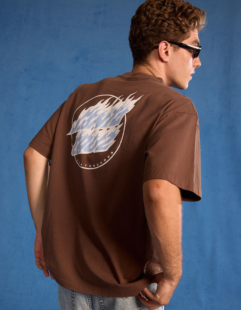 SANTA CRUZ Flame Oval Mens Boxy Tee