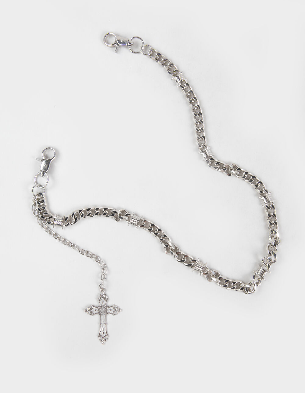 RSQ Cross Barbed Wire Wallet Chain