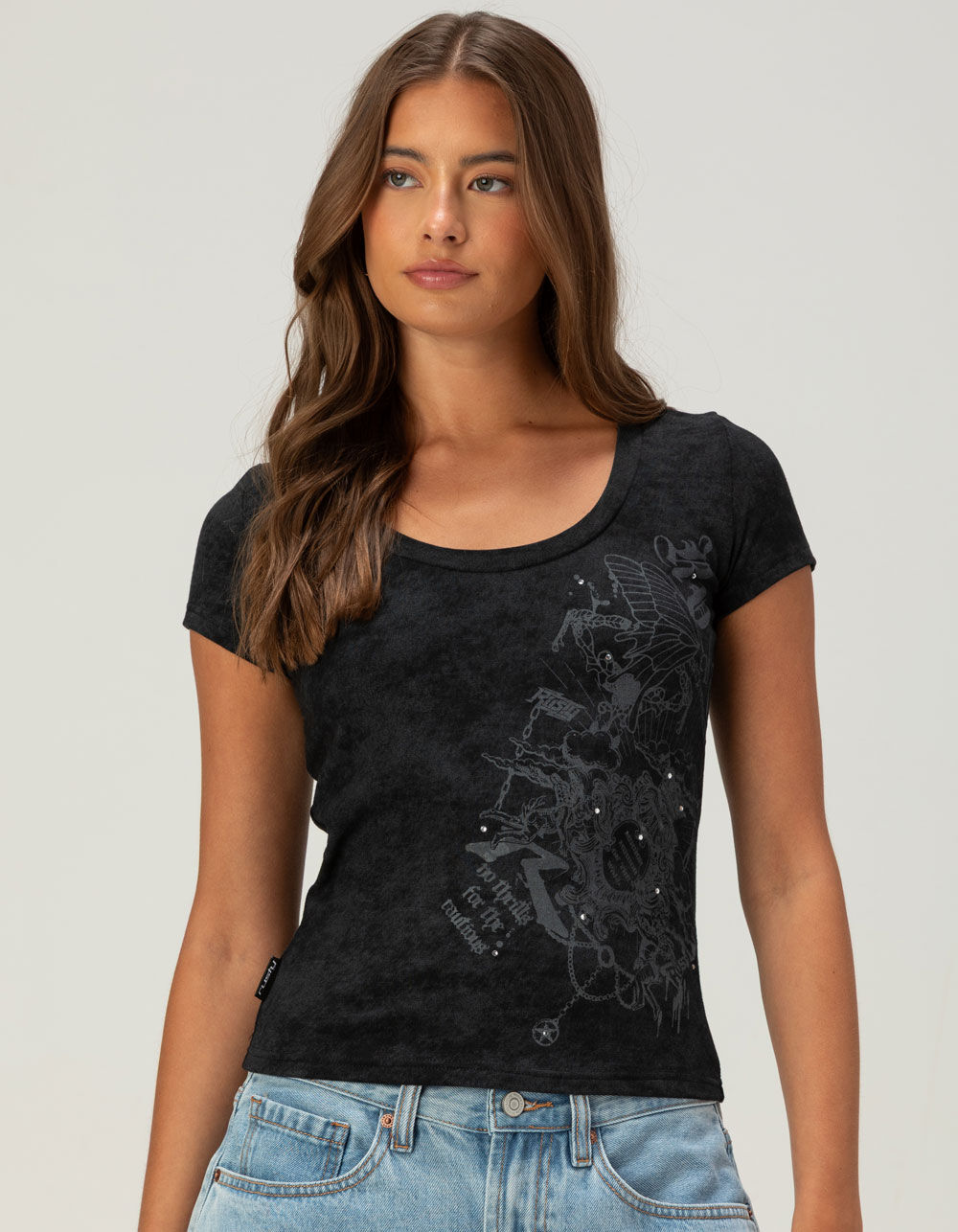 RUSTY Lavigne Womens Scoop Neck Tee