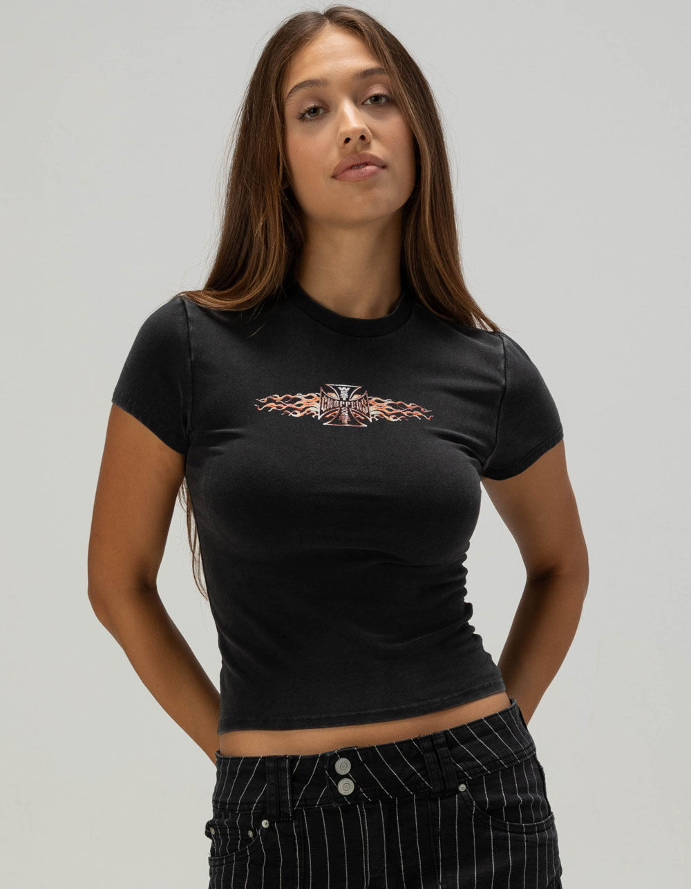 WEST COAST CHOPPERS Dust Or Water Womens Baby Tee
