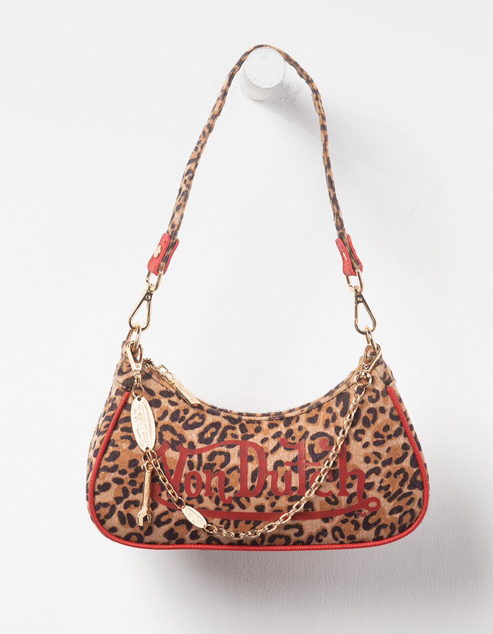 VON DUTCH Leopard Shoulder Bag
