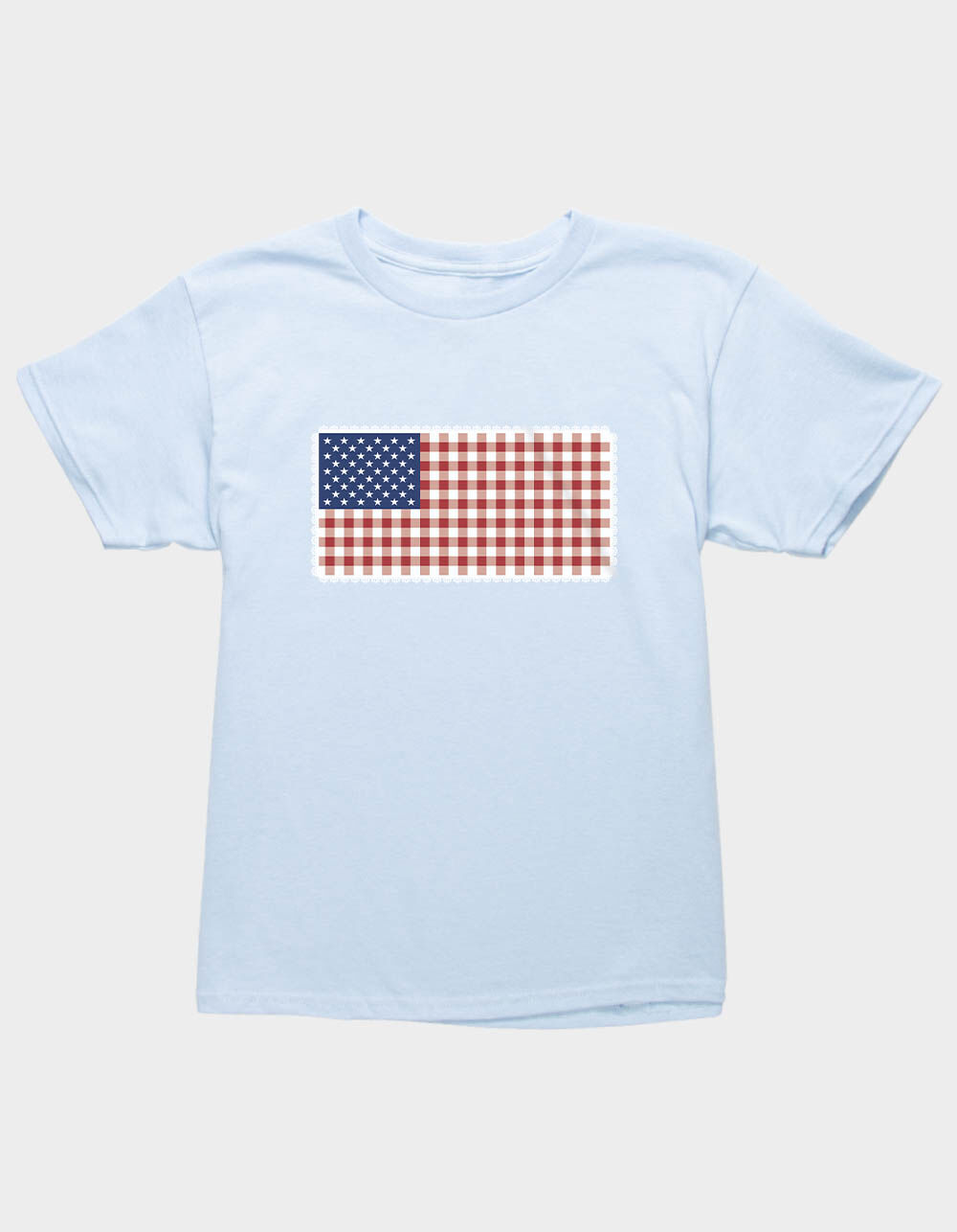 FLAG Gingham And Lace Girls Tee
