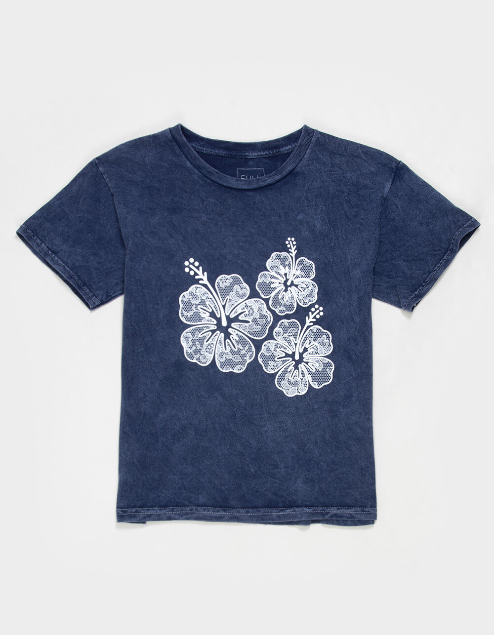 FULL TILT Hibiscus Trio Girls Boyfriend Tee