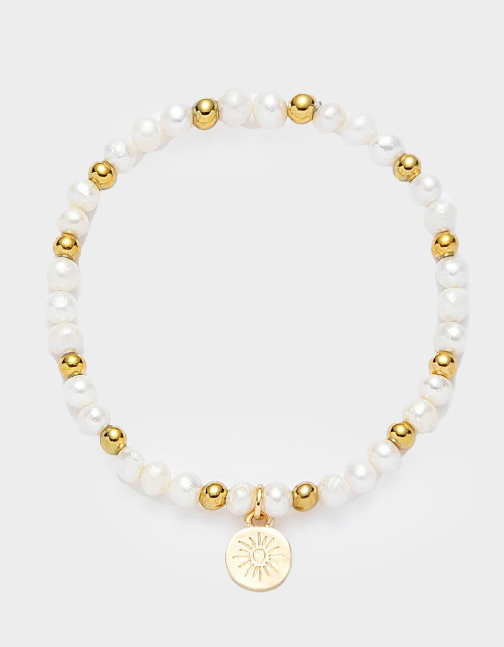 MAUKA Gold & Pearl Beaded Bracelet