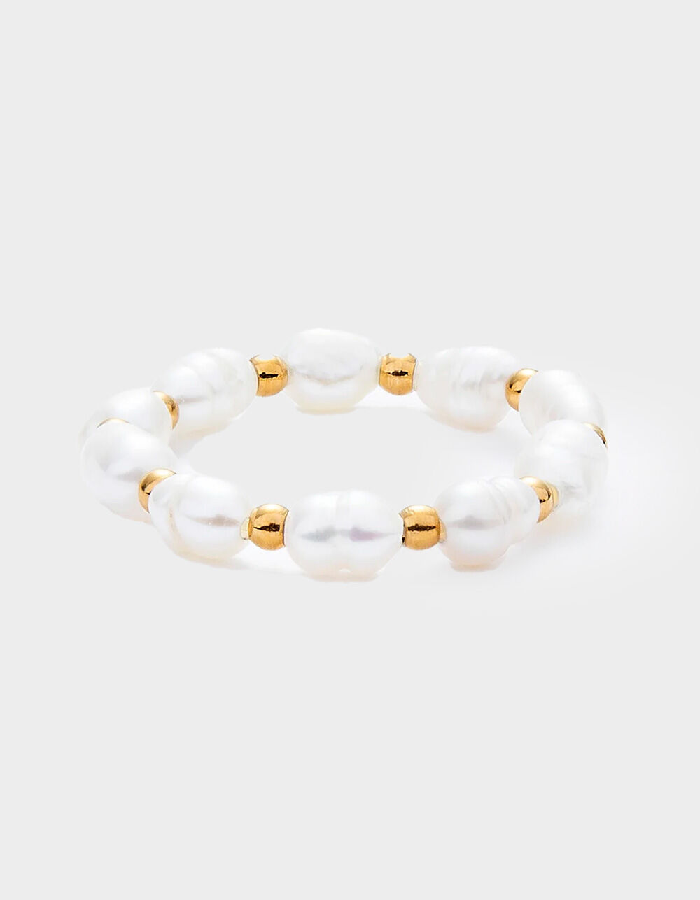 MAUKA Gold Pearl Elastic Ring