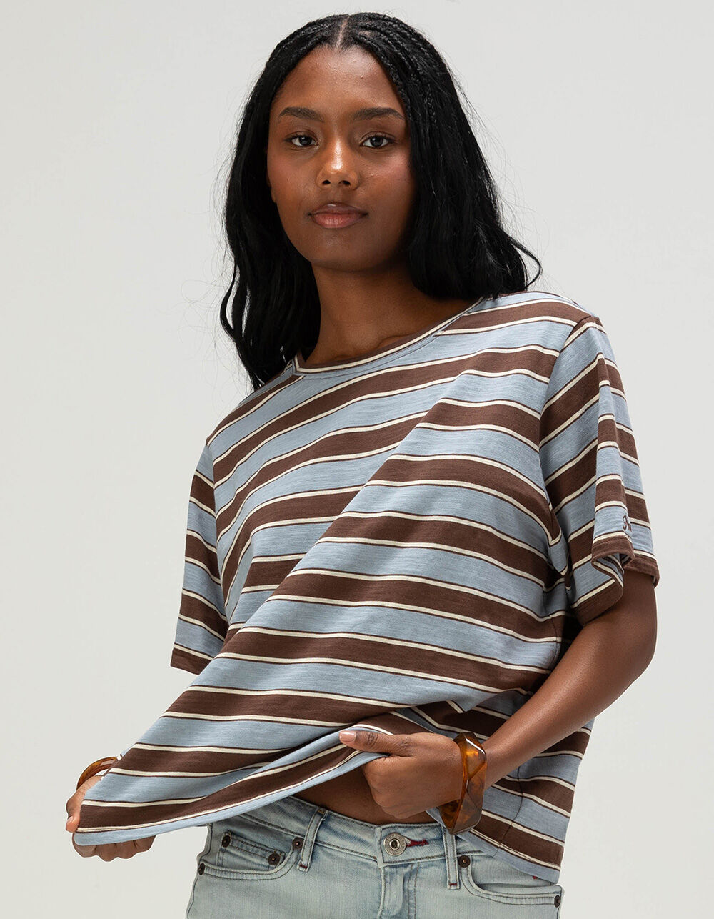 NECTAR CLOTHING Stripe Womens Oversized Tee