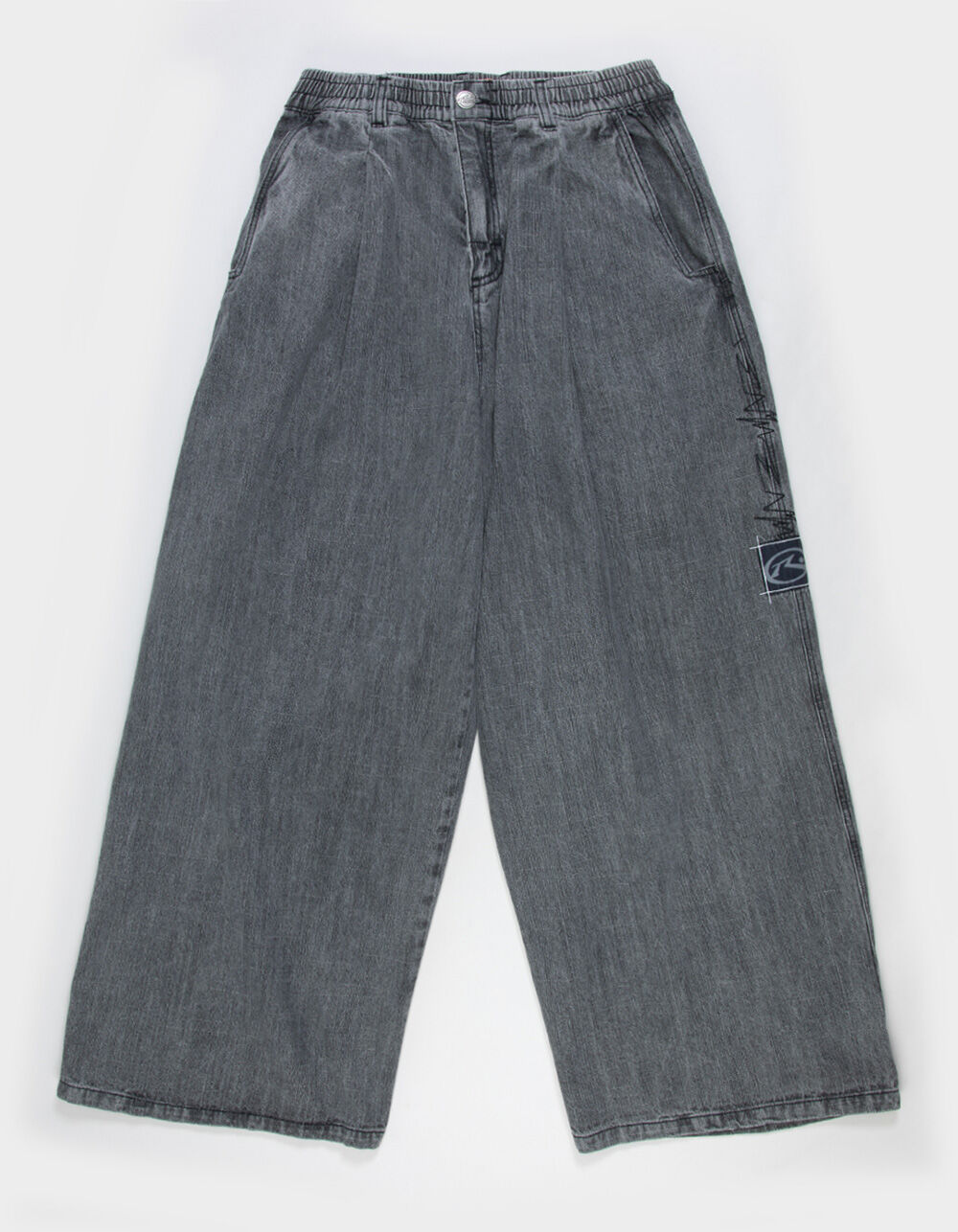 RUSTY Slub Mens Extra Baggy Elastic Waist Jeans