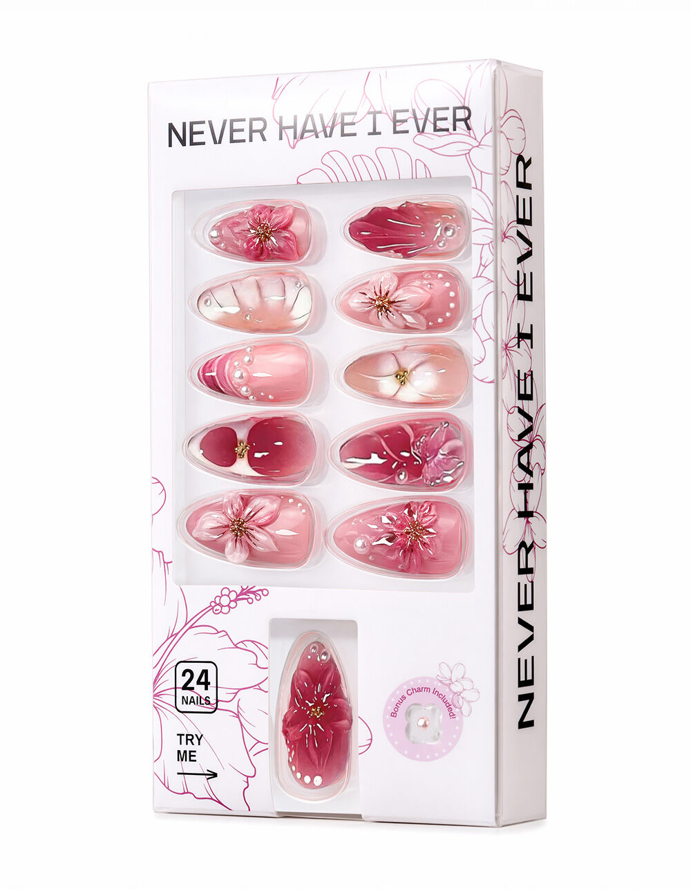 NEVER HAVE I EVER New Island Girl Almond Press-On Nails