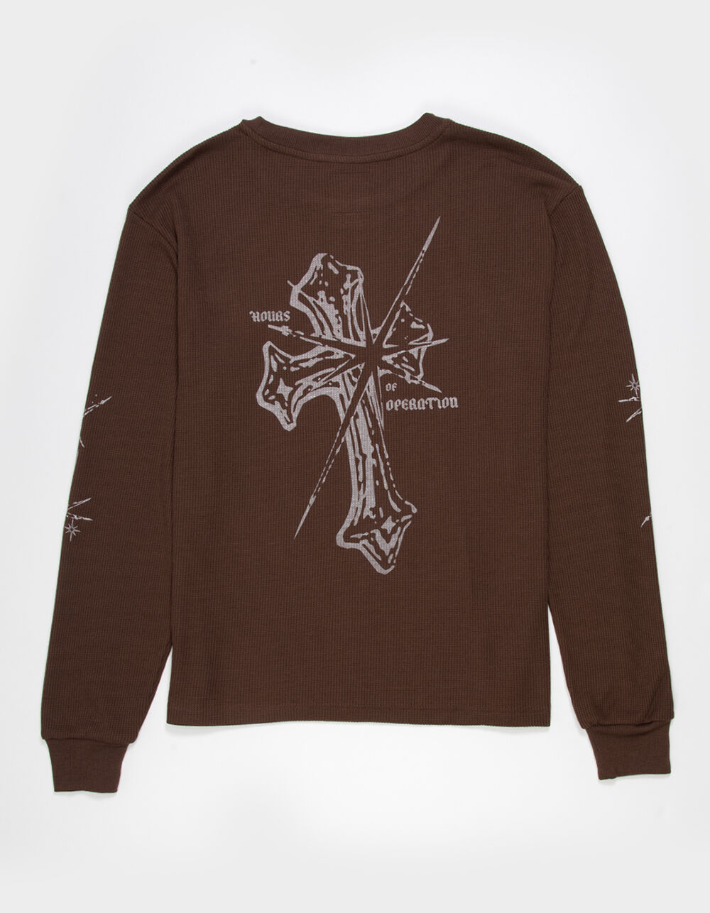 HOURS OF OPERATION Infinity Mens Long Sleeve Waffle Knit Shirt