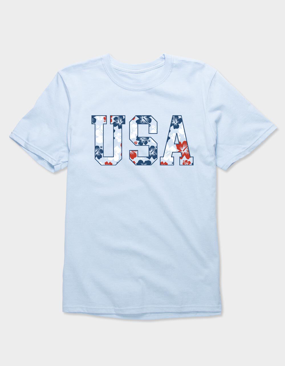 USA Hibiscus Outline Unisex Tee